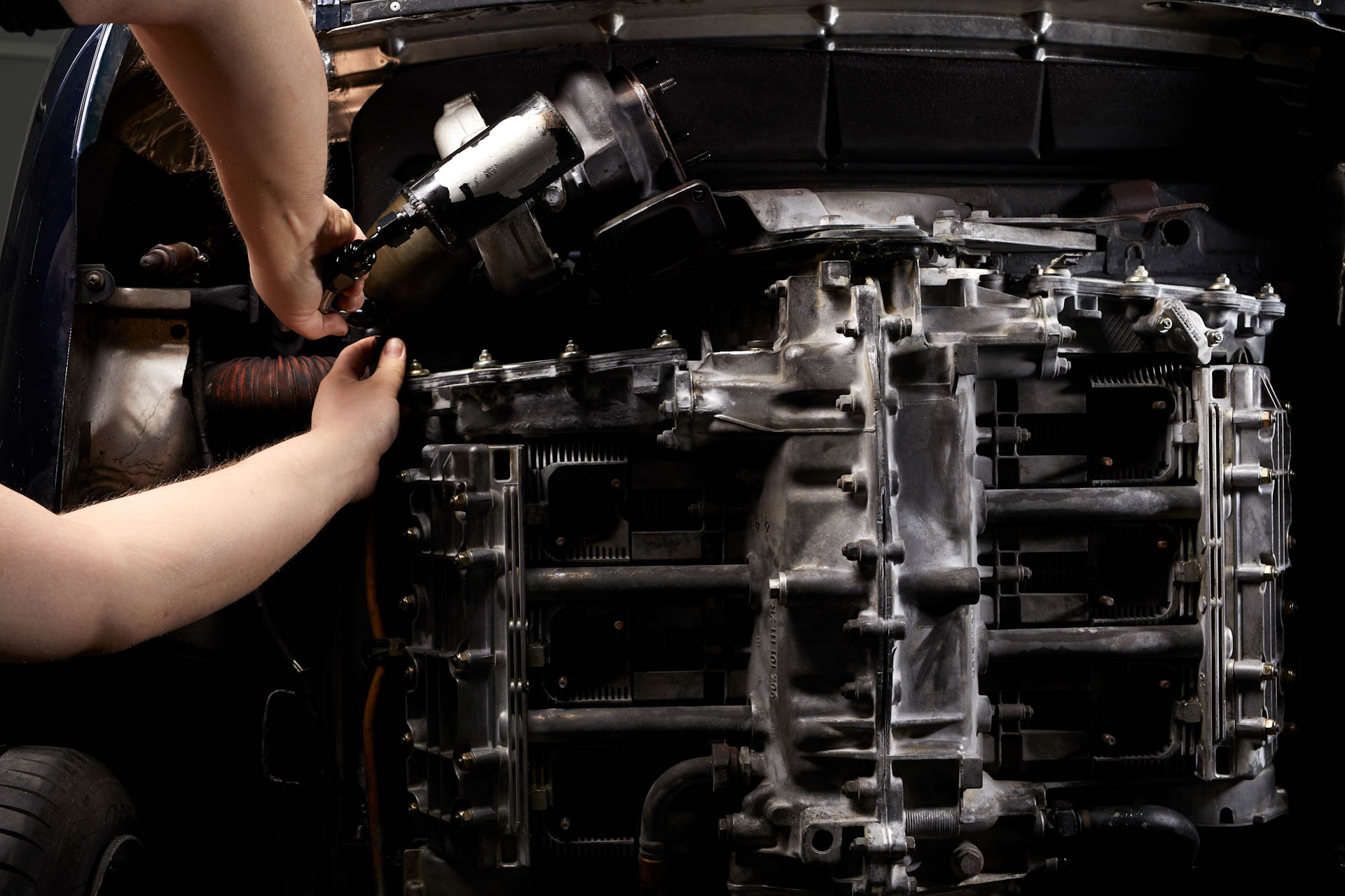 Porsche Motorinstandsetzung Nahaufnahme