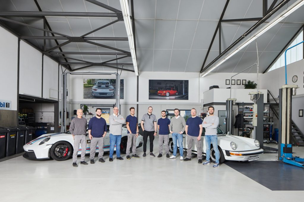 Sportwagen Werk Werkstatt Team